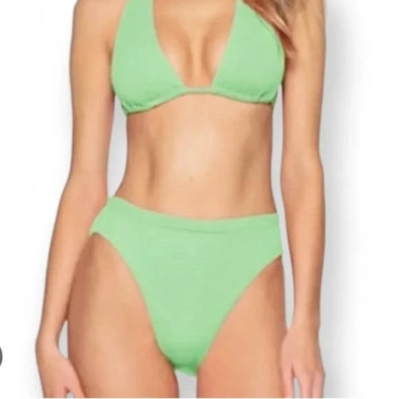 BECCA Color Code High Waist Bikini Bottom Mint Julep Green Size S NWT - Picture 8 of 8